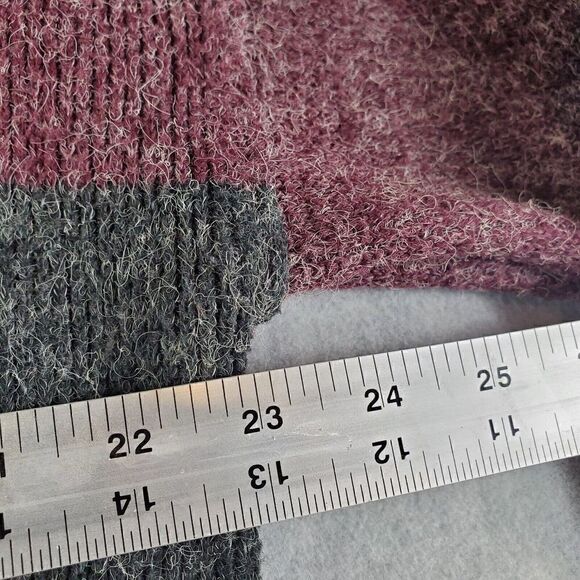 Vtg Xploits Sweater Mens Large Maroon Aviation World Airplane Wool Pullover - Picture 6 of 8